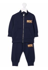 Diesel Kids Jogginganzug mit Logo-Print - Blau