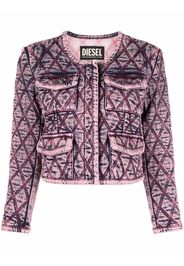 Diesel multiple-pocket denim jacket - Violett