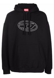 Diesel Hoodie mit Logo-Print - Schwarz