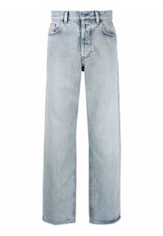 Diesel logo-patch straight-leg jeans - Blau