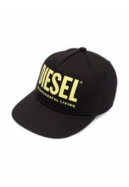 Diesel Kids logo-print baseball cap - Schwarz