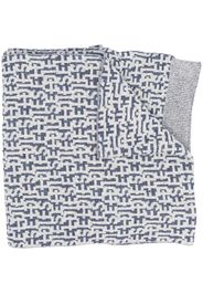 Diesel intarsia-knit logo scarf - Blau