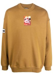 Diesel graphic-print crew neck jumper - Braun