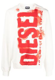 Diesel Sweatshirt mit Logo-Print - Nude