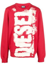 Diesel logo-print cotton sweatshirt - Rot