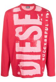 Diesel Sweatshirt mit gemaltem Logo - Rot