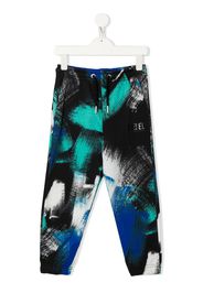 Diesel Kids tie-dye drawstring trousers - Schwarz