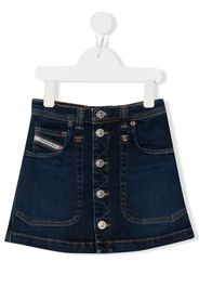 Diesel Kids button-up A-line denim skirt - Blau