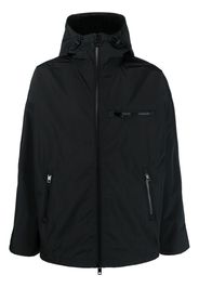 Diesel logo-print parka - Schwarz