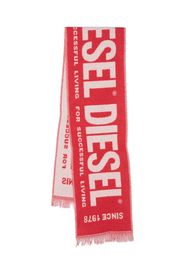 Diesel logo-embroidered scarf - Rot