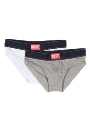 Diesel Kids 2 pack logo waistband briefs - Grau