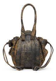 Diesel 1dr-Fold leather bucket bag - Braun