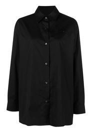 Diesel logo-embroidered cotton shirt - Schwarz