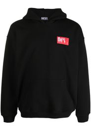 Diesel logo-patch hoodie - Schwarz