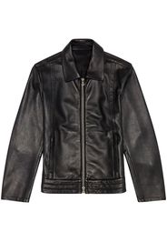 Diesel Hemdjacke aus Leder - Schwarz