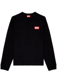 Diesel Sweatshirt mit Logo-Print - Schwarz