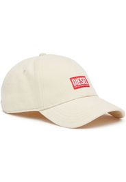 Diesel logo-patch cotton baseball cap - Nude