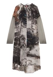 Diesel planet-print drawstring midi dress - Mehrfarbig