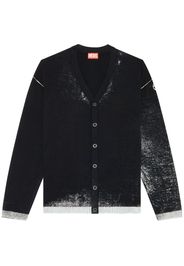 Diesel v-neck cotton cardigan - Schwarz