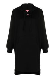 Diesel D logo-patch hoodie dress - Schwarz