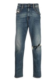 Diesel ripped mid-rise jeans - Blau