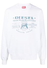 Diesel logo-print cotton sweatshirt - Weiß