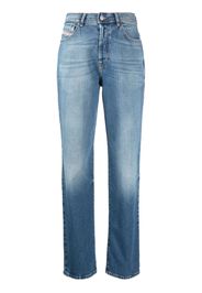 Diesel high-waist logo-patch jeans - Blau