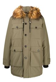 Diesel W-Jorgy faux fur-trimmed parka - Grün