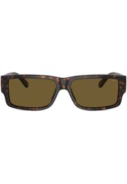 Diesel Eckige Sonnenbrille mit Logo-Schild - 71373 BROWN