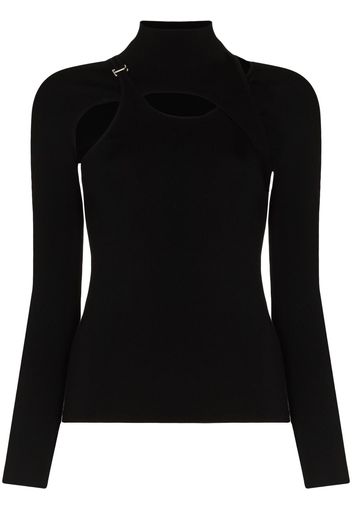 Dion Lee Pullover im Hybrid-Design - Schwarz