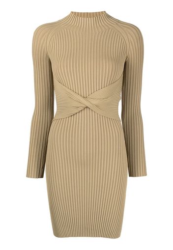 Dion Lee twist-detail ribbed-knit minidress - Grün