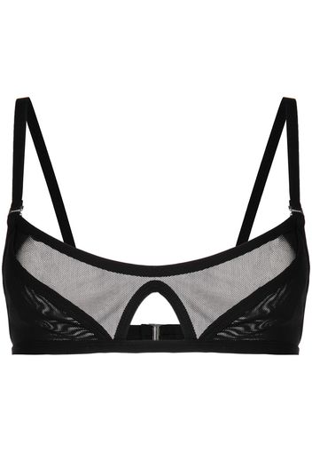 Dion Lee Shadow mesh bra - Schwarz