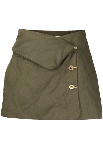 Dion Lee quilted-finish mini skirt - Grün