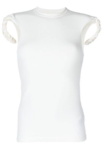 Dion Lee braid-strap T-shirt - Weiß