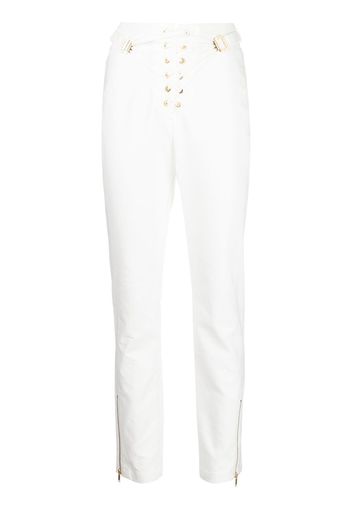 Dion Lee lace-up slider trousers - Weiß