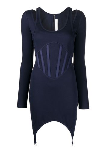 Dion Lee Fin corset dress - Blau