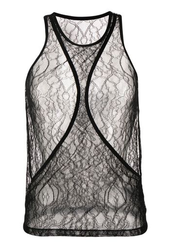 Dion Lee Composite Lace Racer tank top - Schwarz