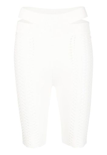 Dion Lee Column cut-out biker short - Weiß