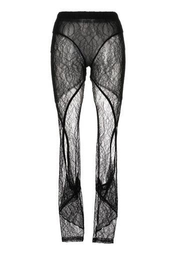 Dion Lee lace high-waisted leggings - Schwarz