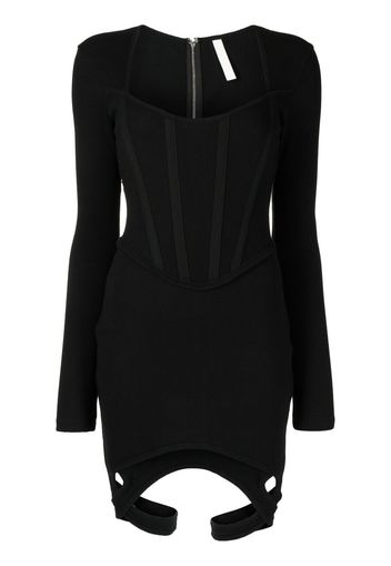 Dion Lee ribbed-knit mini dress - Schwarz