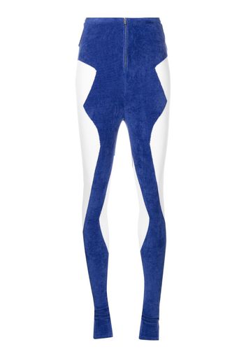 Dion Lee intarsia-knit slim-cut trousers - Blau