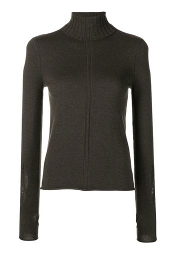 Dion Lee Distressed Cashmere Turtleneck jumper - Grün