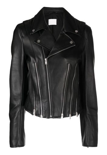 Dion Lee Corset leather biker jacket - Schwarz