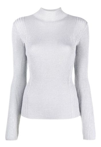 Dion Lee ribbed metallic jumper - Grau