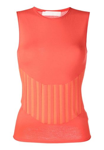 Dion Lee ribbed-detail tank top - Rot