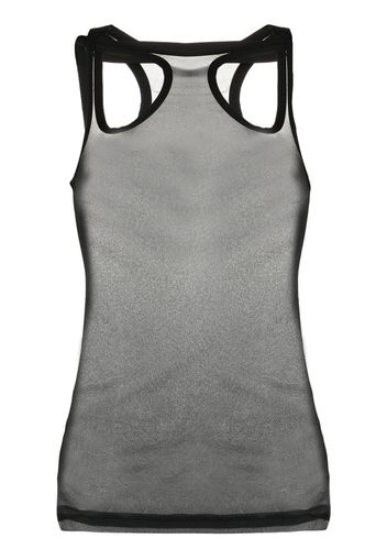 Dion Lee Shift Loop sheer tank top - Schwarz