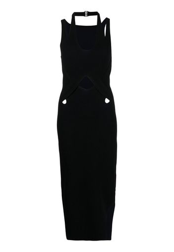 Dion Lee cut-out detail midi dress - Schwarz