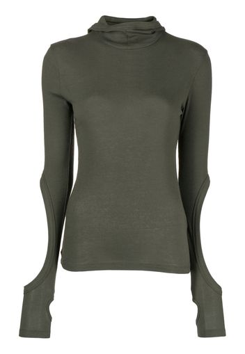 Dion Lee Hoodie mit Cut-Outs - Grün