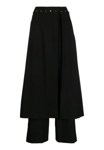 Dion Lee skirt panel straight let trousers - Schwarz