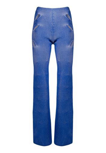 Dion Lee cut-out detail knit trousers - Blau